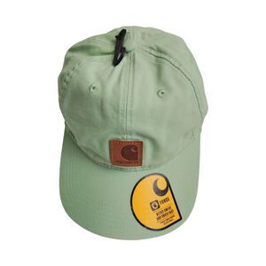 Carhartt Mens Baseball Cap Mint Green  Adjustable Strap Brown Patch Logo New